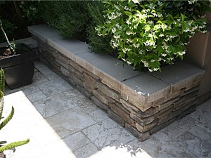 Poured conc. top w/stucco st.